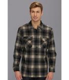 Pendleton L/s Board Shirt (black/charcoal/tan Plaid) Men's Long Sleeve Button Up