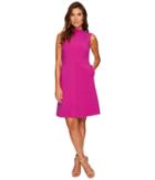 Ellen Tracy Seamed Mock Neck Dress (viola) Women's Dress