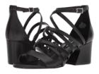 Nine West Youlo Strappy Block Heel Sandal (black Leather) Women's Shoes