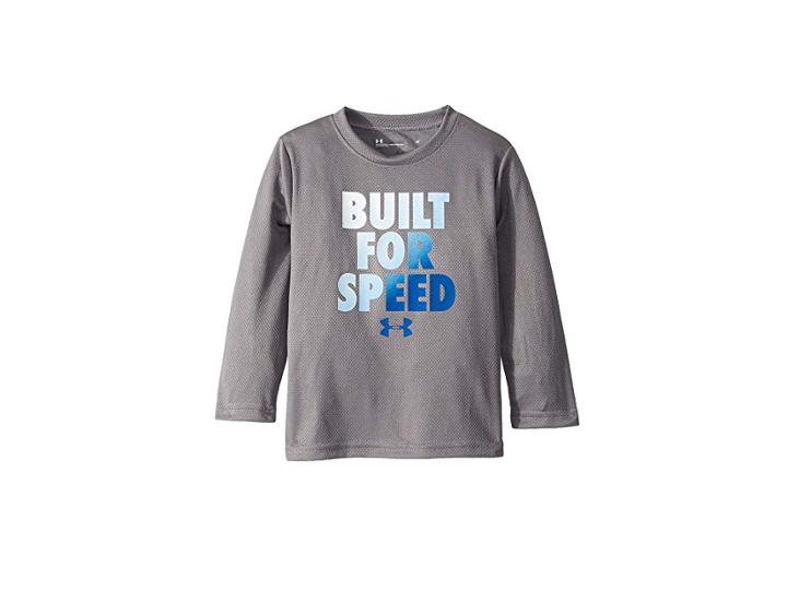 Under Armour Kids Built For Speed Long Sleeve (toddler) (graphite) Boy's T Shirt
