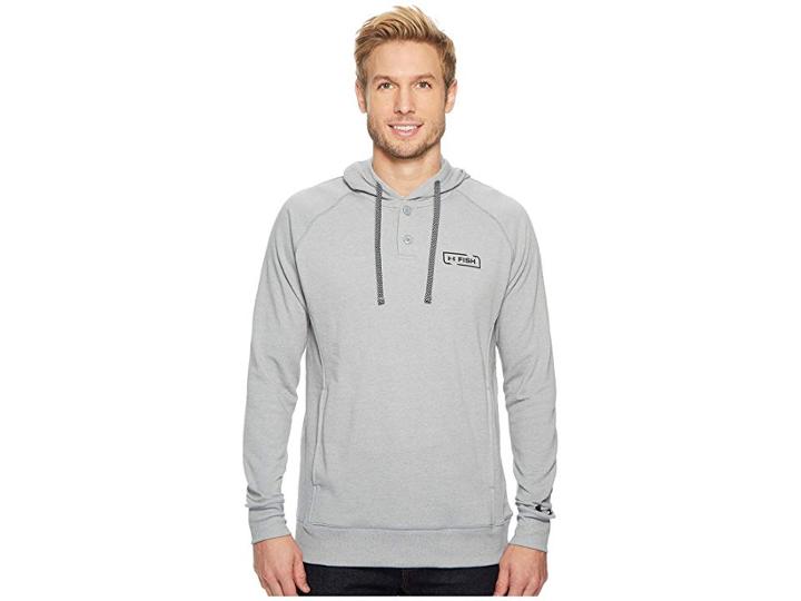 Under Armour Ua Threadborne Shoreline Popover (steel Light Heather/black) Men's Sweatshirt