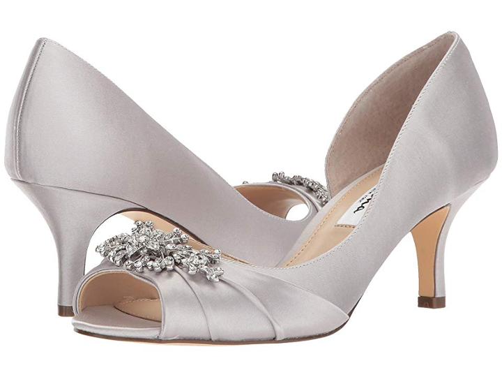 Nina Cyrene (silver Crystal Satin) High Heels