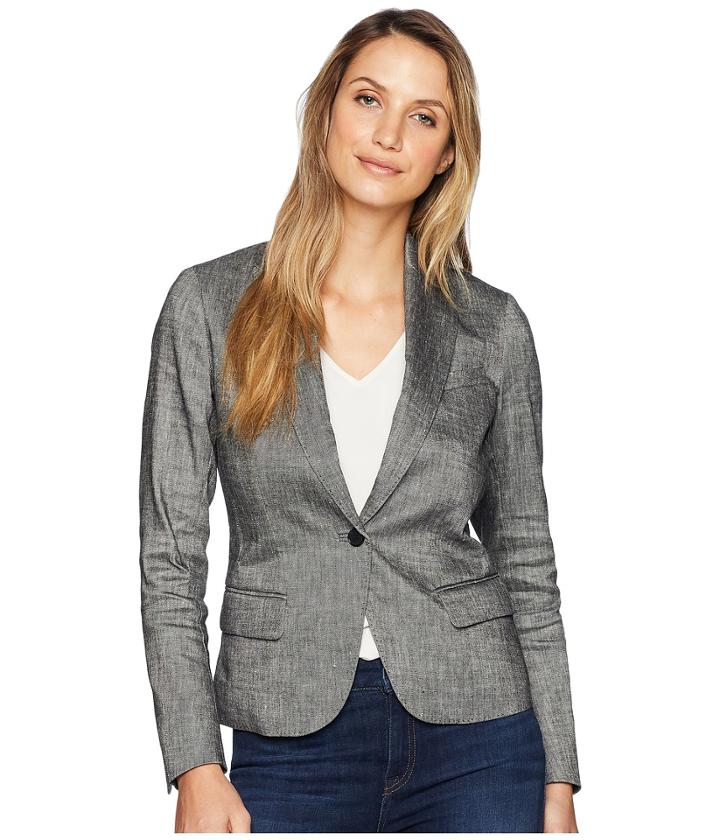 Anne Klein Howard Hawks Peak Lapel Jacket (black/white) Women's Jacket