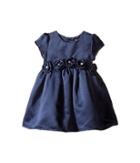 Nanette Lepore Kids Satin W/ Tulle Dress (infant) (navy) Girl's Dress