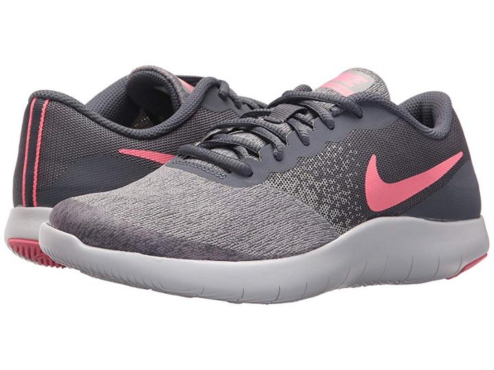 Nike Kids Flex Contact (big Kid) (light Carbon/sunset Pulse) Girls Shoes