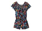 Ella Moss Girl All Over Print Voile Romper (big Kids) (black/floral) Girl's Jumpsuit & Rompers One Piece