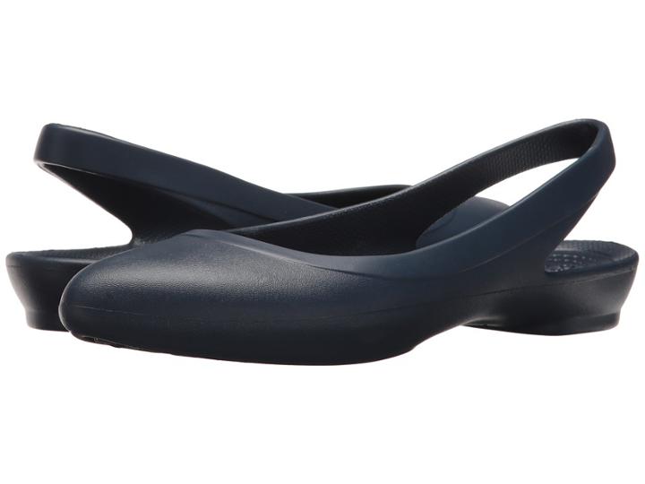 Crocs Eve Slingback (navy) Women's Flat Shoes