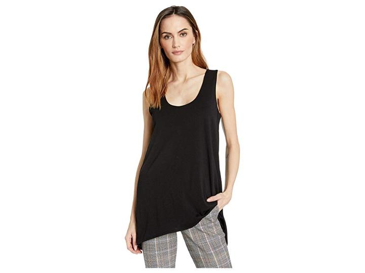 Lilla P Split Back Tunic (black) Women's Blouse