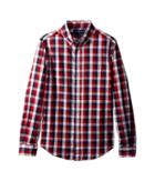 Polo Ralph Lauren Kids Cotton Madras Shirt (big Kids) (red Multi) Boy's Clothing