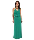Tbags Los Angeles Convertible Maxi Dress W/ Black/gold Neck Piece (green) Women's Dress