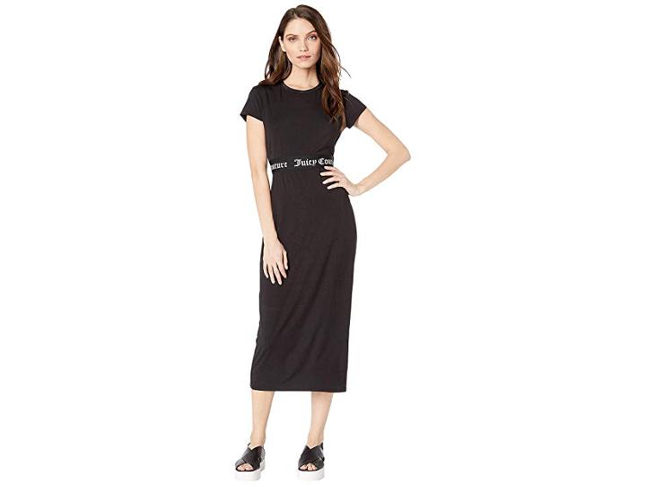 Juicy Couture Juicy Jacquard T-shirt Dress (pitch Black) Women's Dress