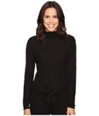Nic+zoe All Tied Up Top (black Onyx) Women's Clothing