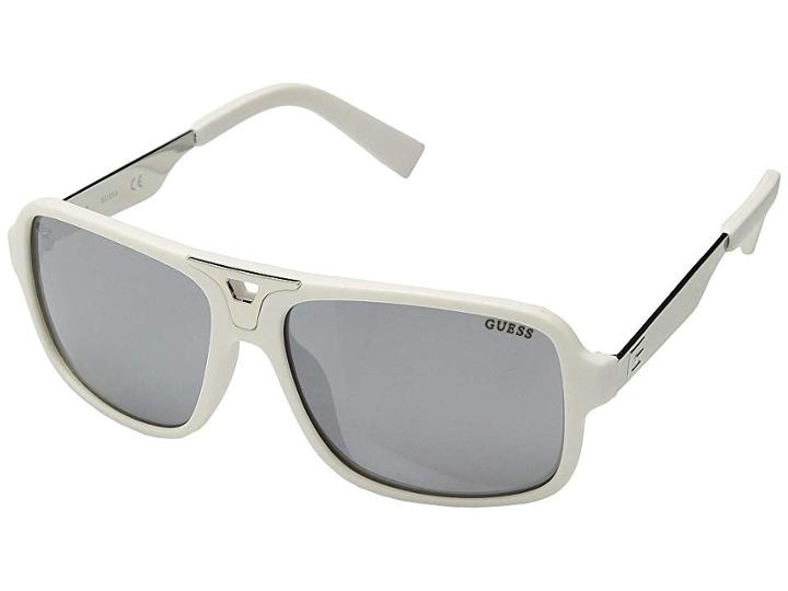 Guess Gf0157 (white/blue Mirror) Fashion Sunglasses