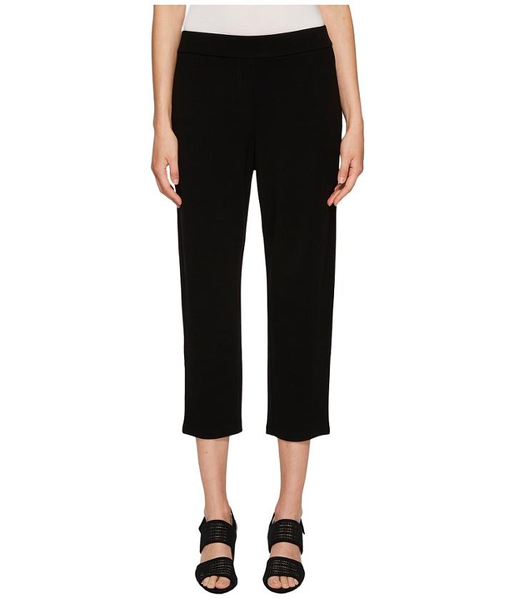 Eileen Fisher Cropped Trousers (black) Women's Casual Pants
