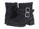 Ross & Snow Stefana Studded Moto Boot (distressed Indigo Metallic) Women's Shoes