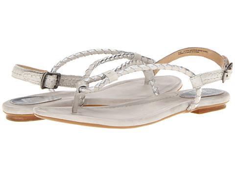 Frye Madison Braid Sling (silver Multi Metallic Leather) Women's Sandals