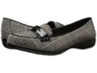 Soft Style Daly (black Plaid/patent) Women's Flat Shoes