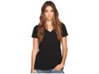 Hurley Staple Perfect V (black) Women's Short Sleeve Pullover