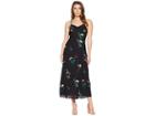 Vince Camuto Sleeveless Tropical Garden Bouquet Maxi Dress (rich Black) Women's Dress