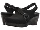 Dansko Vinnie (black Milled Nubuck) Women's Clog Shoes