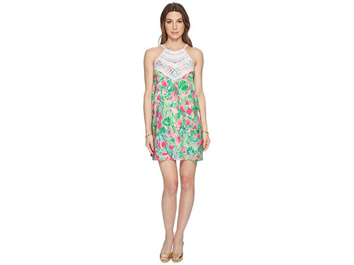 Lilly Pulitzer Pearl Soft Shift (raz Berry Catty Shack) Women's Dress