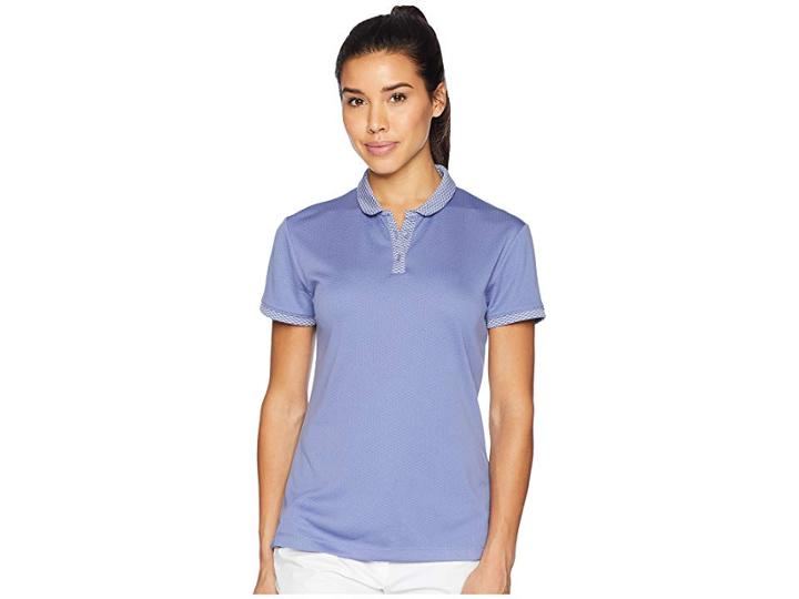 Nike Golf Dry Polo Short Sleeve Texture (purple Slate/flat Silver) Women's Clothing