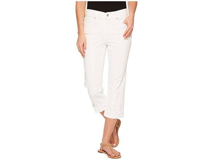 Nydj Marilyn Crop Cuff In Optic White (optic White) Women's Jeans
