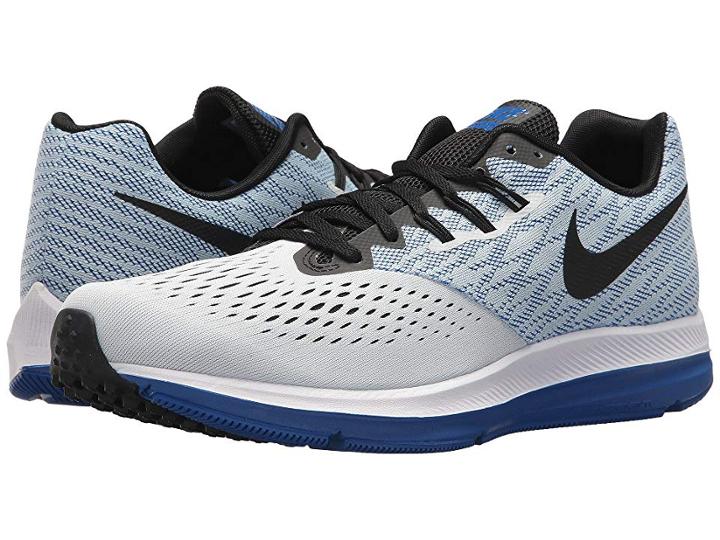 Nike Zoom Winflo 4 (pure Platinum/black/hyper Royal/white) Men's Running Shoes