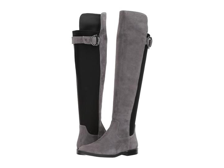 Calvin Klein Priscila (slate Kid Suede/neoprene) Women's Boots