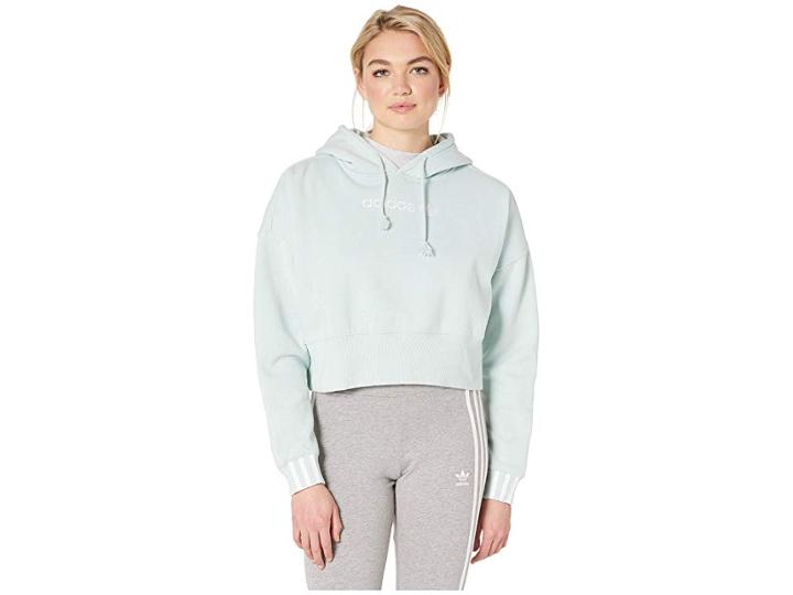 Adidas Originals Coeeze Crop Hoodie (vapour Green) Women's Sweatshirt