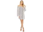 American Rose Natalie Off The Shoulder Dress With Tassel Detail (ivory/multi) Women's Dress