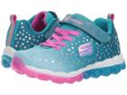 Skechers Kids Skech-air Jump Star 80144l (little Kid/big Kid) (turquoise/neon Pink) Girl's Shoes