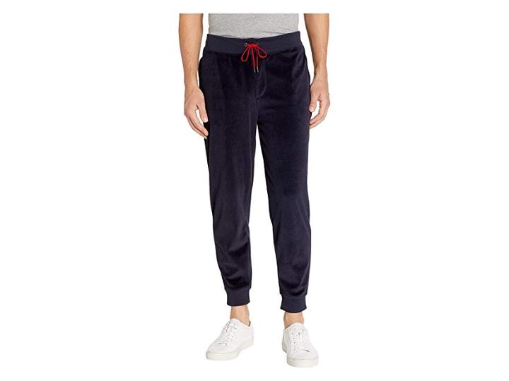 Polo Ralph Lauren Velour Track Pants (aviator Navy) Men's Casual Pants