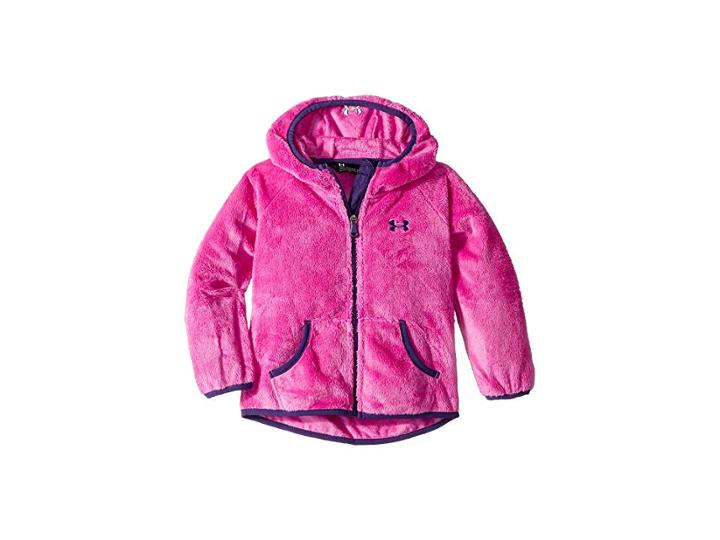 Under Armour Kids Ua Cozy Hooded Jacket (big Kids) (flou Fuchsia) Girl's Coat