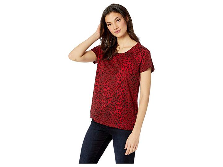 Sanctuary Beacon Tee (red Leopard) Women's T Shirt