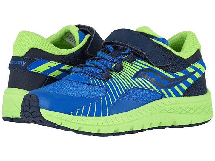 Saucony Kids S-velocer A/c (little Kid/big Kid) (blue/green) Boys Shoes