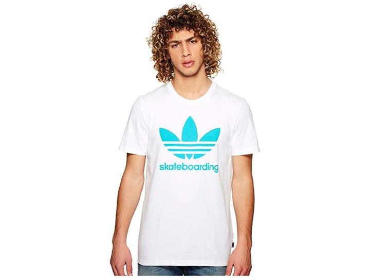 Adidas Skateboarding Clima 3.0 Tee (white/shock Green) Men's T Shirt