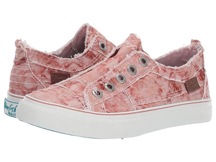 Blowfish Play (blush Hippie Daze Print Canvas) Women's Lace Up Casual Shoes