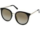 Guess Gf0324 (shiny Black With Gold/smoke Gradient With Light Gold Flash) Fashion Sunglasses