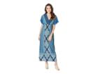 London Times Dolman Sleeve Warp Top Maxi Dress (navy/blue) Women's Dress