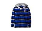 Polo Ralph Lauren Kids Striped Cotton Hooded Rugby (little Kids/big Kids) (royal Multi) Boy's Clothing