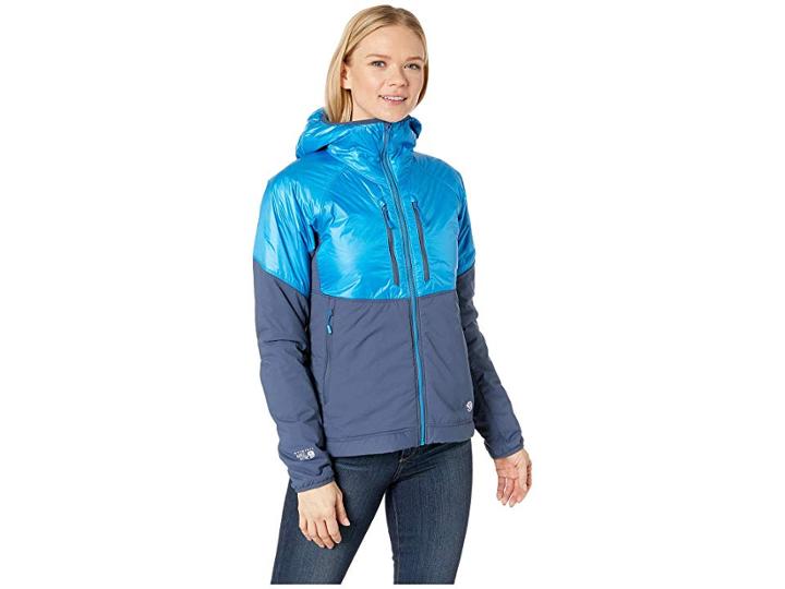Mountain Hardwear Aostatm Hooded Jacket (prism Blue) Women's Coat