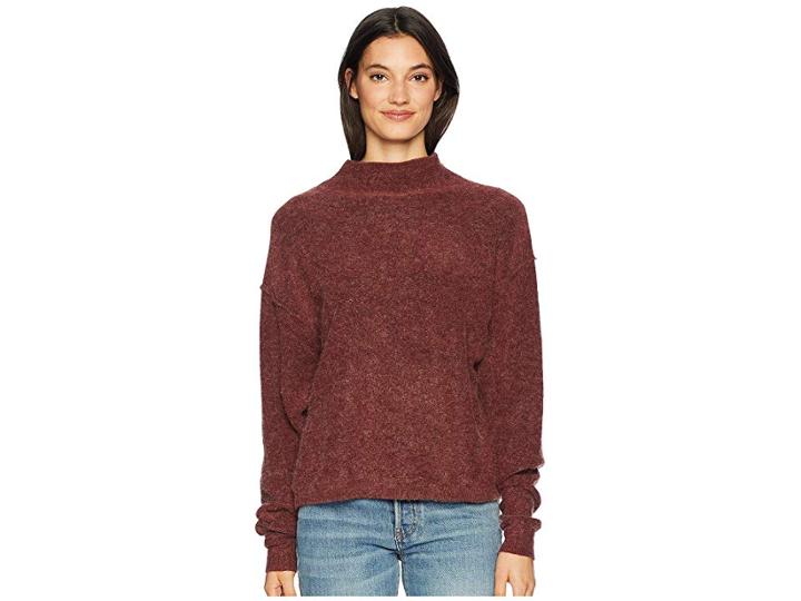 Free People Break Away Pullover (dark Pink) Women's Long Sleeve Pullover