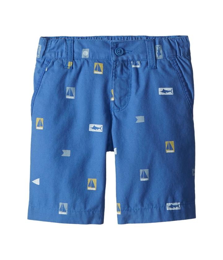 Columbia Kids Super Bonehead Shorts (little Kids/big Kids) (vivid Blue Print) Boy's Shorts