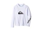 Quiksilver Kids All Time Long Sleeve Rashguard (toddler/little Kids) (white) Boy's Swimwear