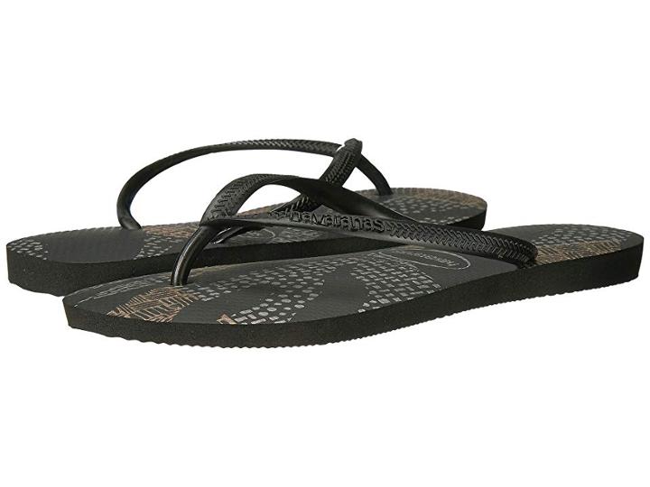 Havaianas Slim Native Sandal (black/gold) Women's Sandals