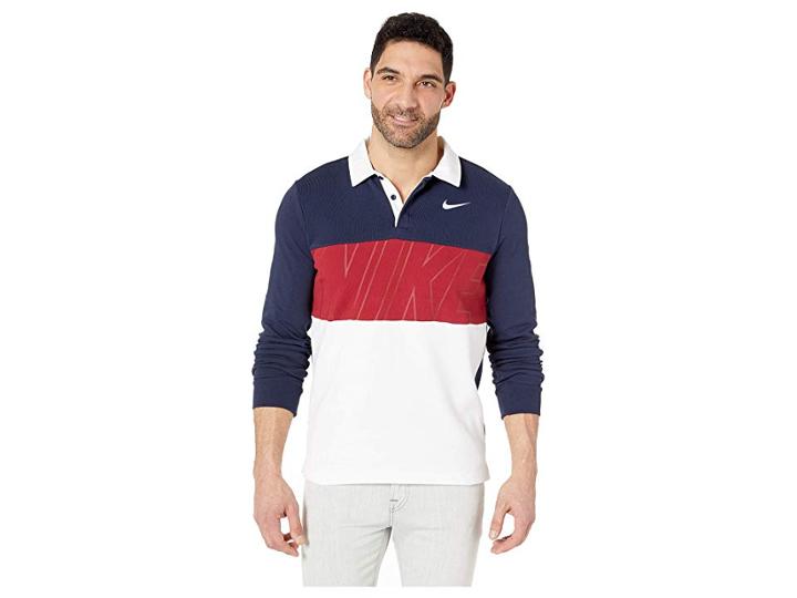Nike Sb Polo Dry Top (obsidian/team Crimson/white/white) Men's Clothing