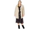 Calvin Klein Plus Plus Size Long Flyaway Jacket (blush Heather Latte Combo) Women's Coat