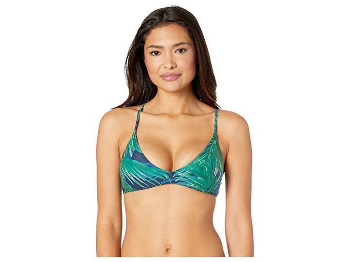 Carve Designs Tamarindo Bikini Top (azul Palms) Women's Swimwear