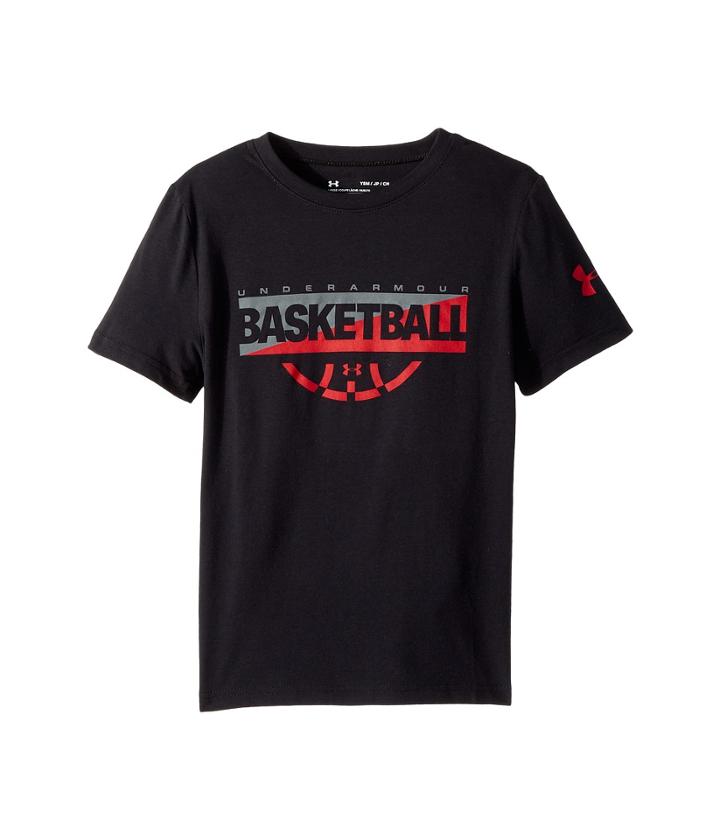 Under Armour Kids Baseline Graphic Short Sleeve Tee (big Kids) (black/graphite/red) Boy's T Shirt